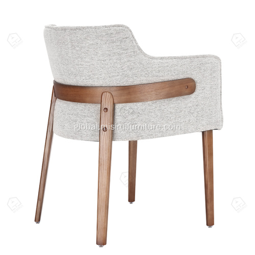 Armrest dining chair Modern furniture of solid ash wood chair Supplier